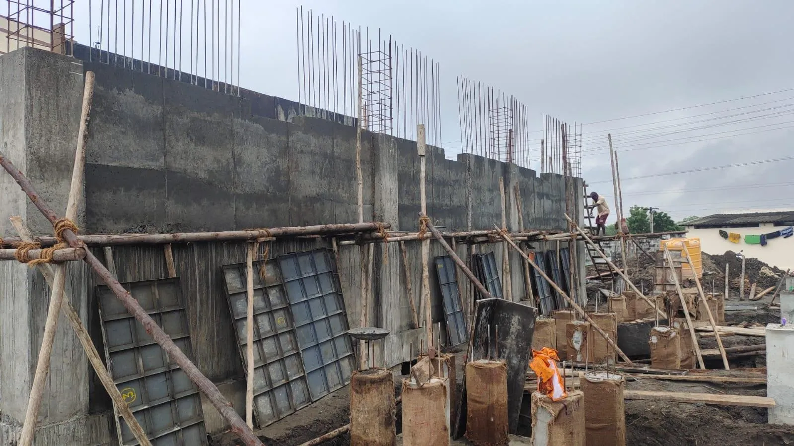 Fire wall construction