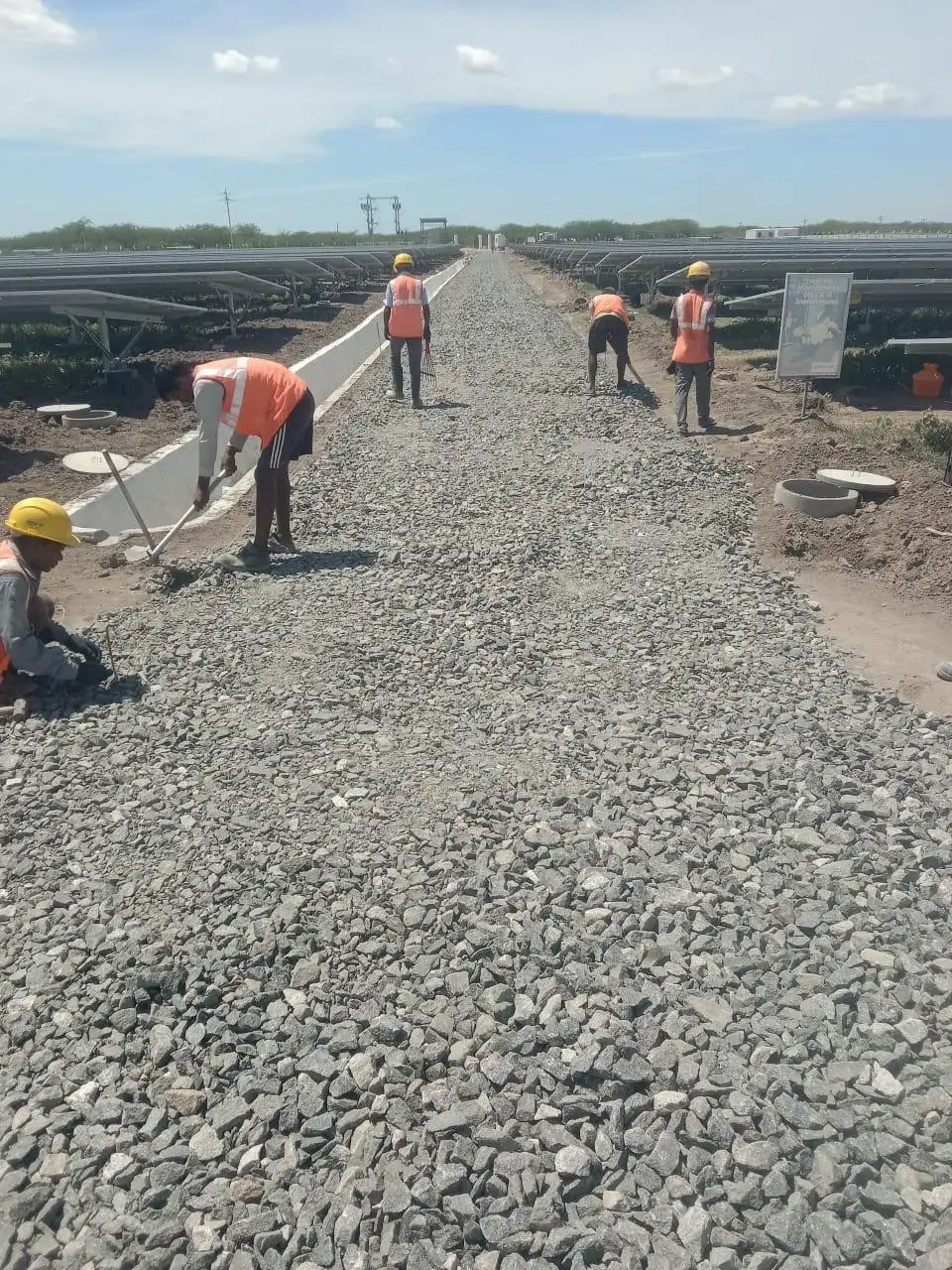 Drain and road work
