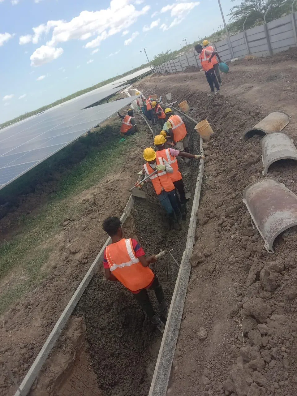 Drain and road work